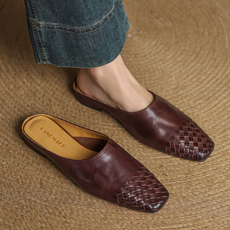 Birgitte | Genuine Leather Mules with a Pointed Toe