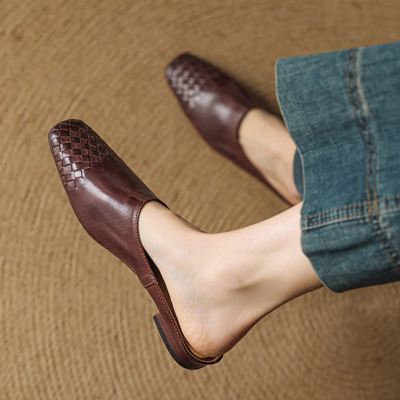 Birgitte | Genuine Leather Mules with a Pointed Toe