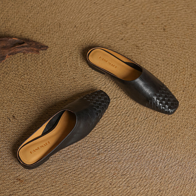 Birgitte | Genuine Leather Mules with a Pointed Toe
